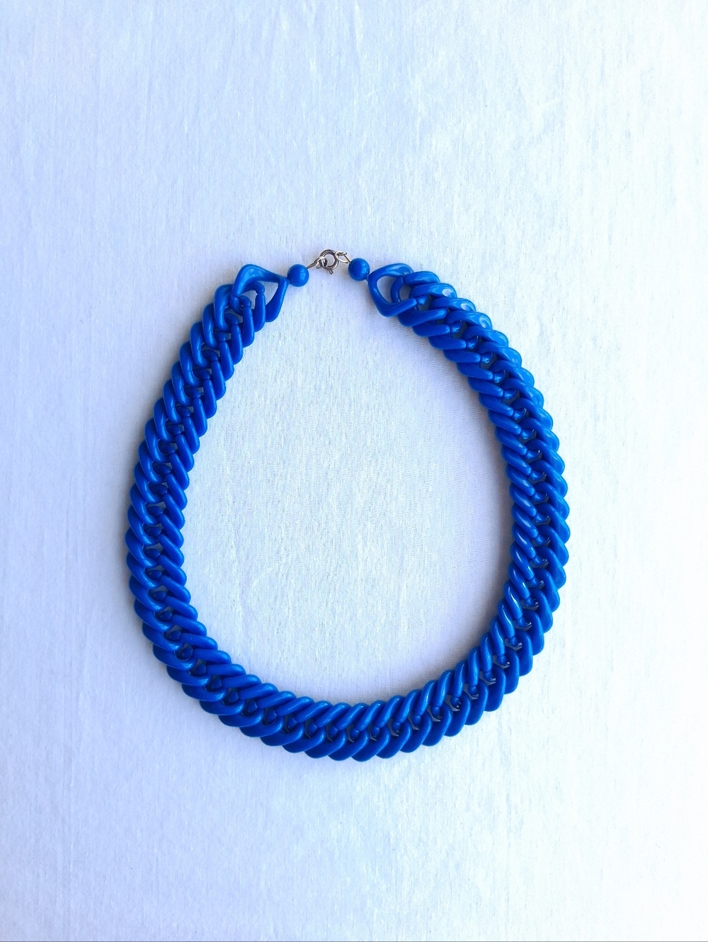 Necklace Acrylic Chunky Chain Link Blue